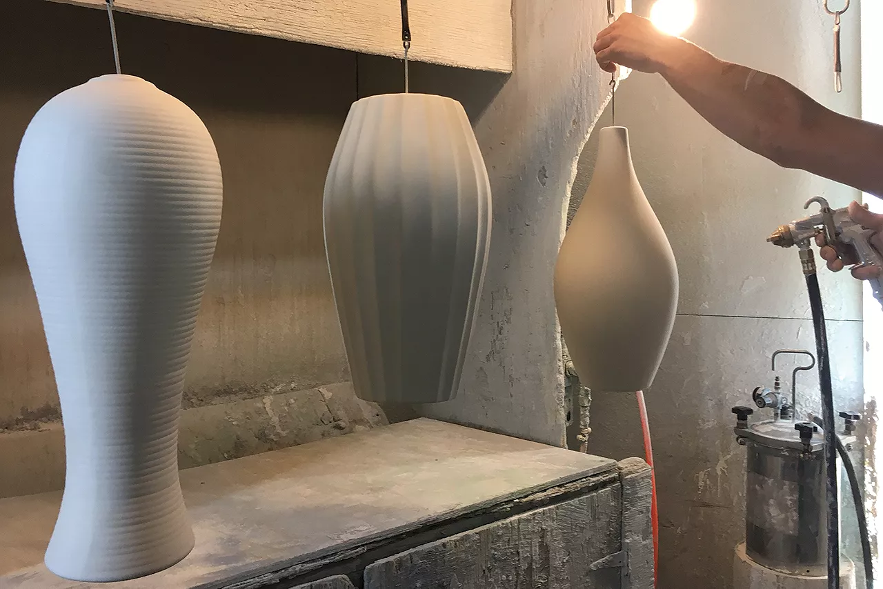 custom lamp glazing process